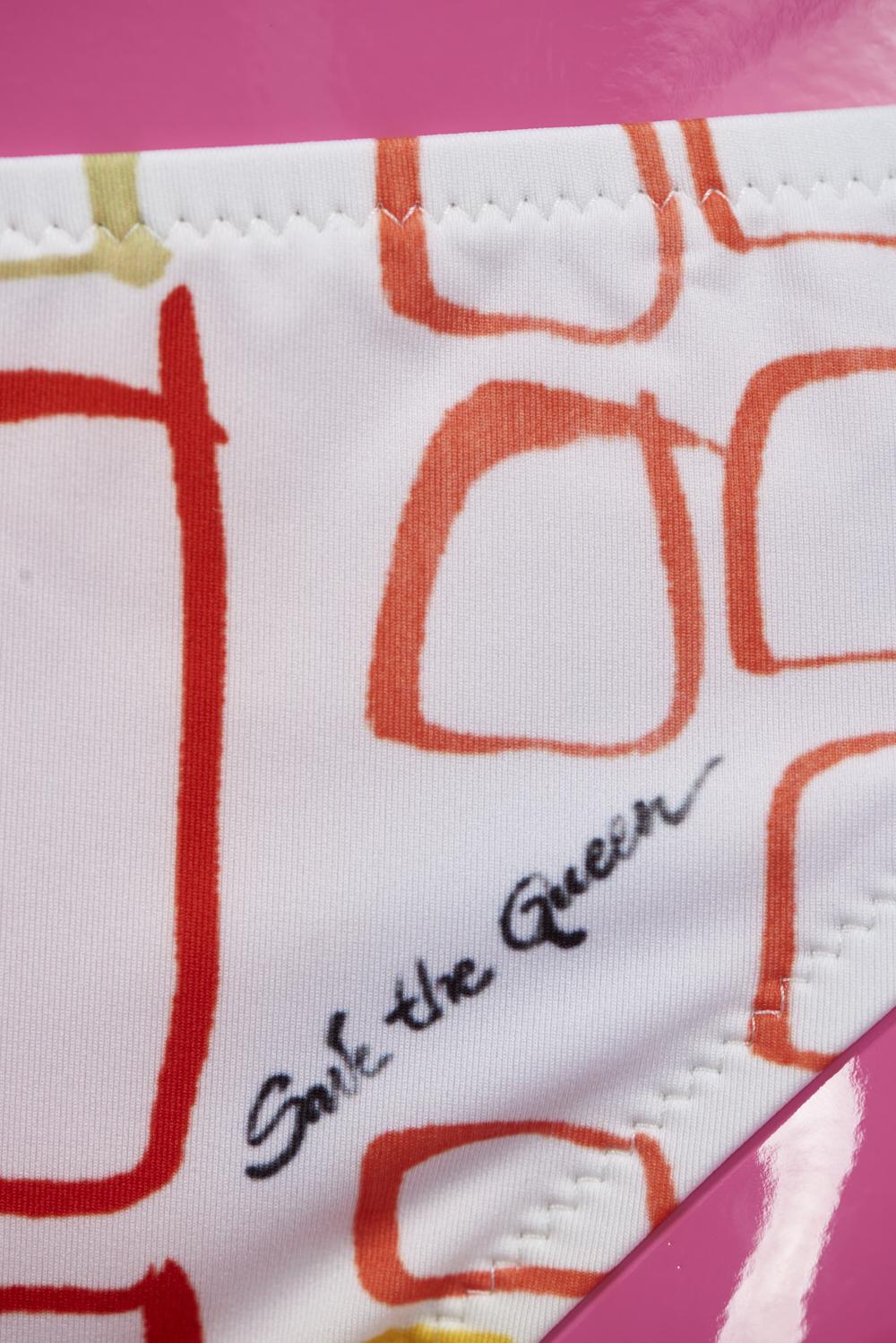 Save The Queen Bikini con reggiseno a triangolo con stampa pesci e geometrica Grande vendita