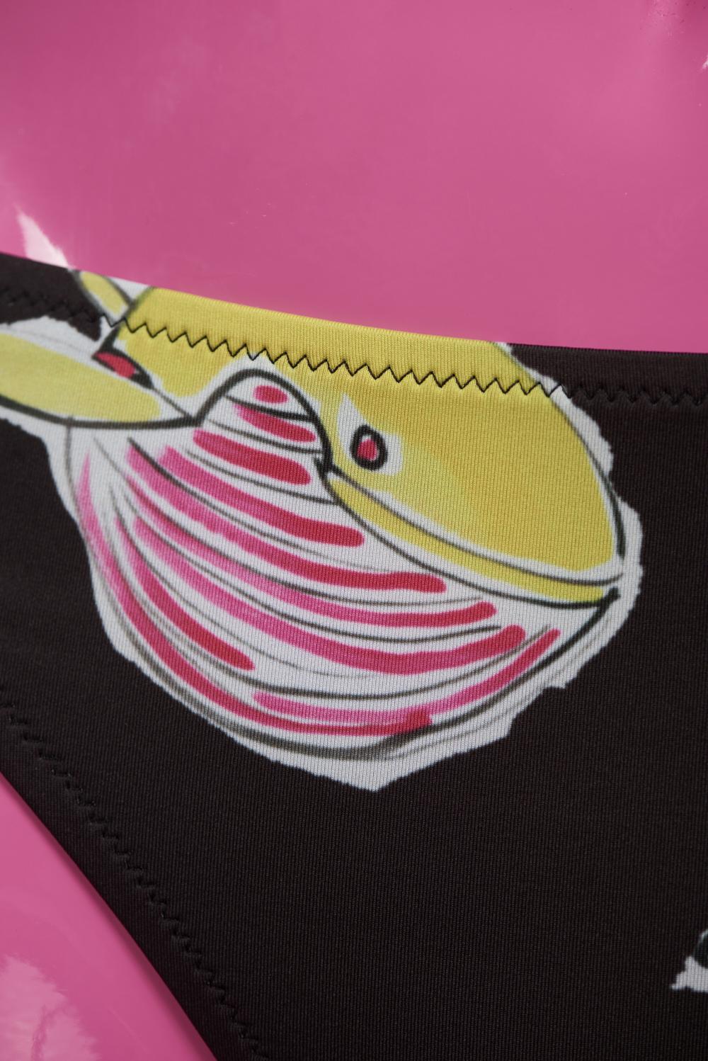 Save The Queen Bikini con reggiseno a triangolo con stampa pesci Black Friday