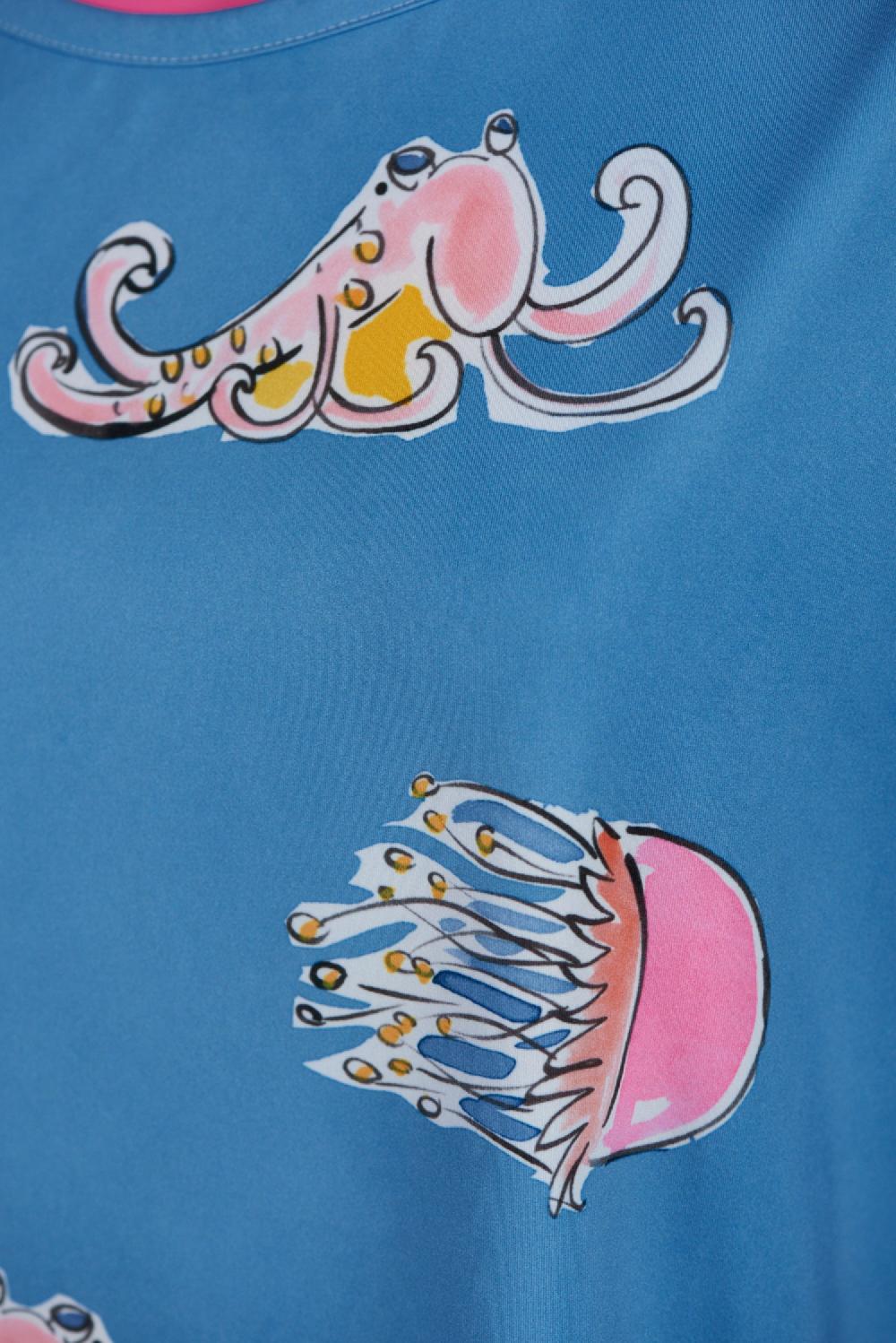 Save The Queen T-shirt con stampa di polpi e meduse Grandi sconti