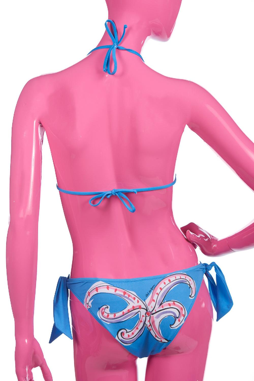 Save The Queen Bikini celeste a triangolo con stampa polipi e meduse Fino al 55% di sconto