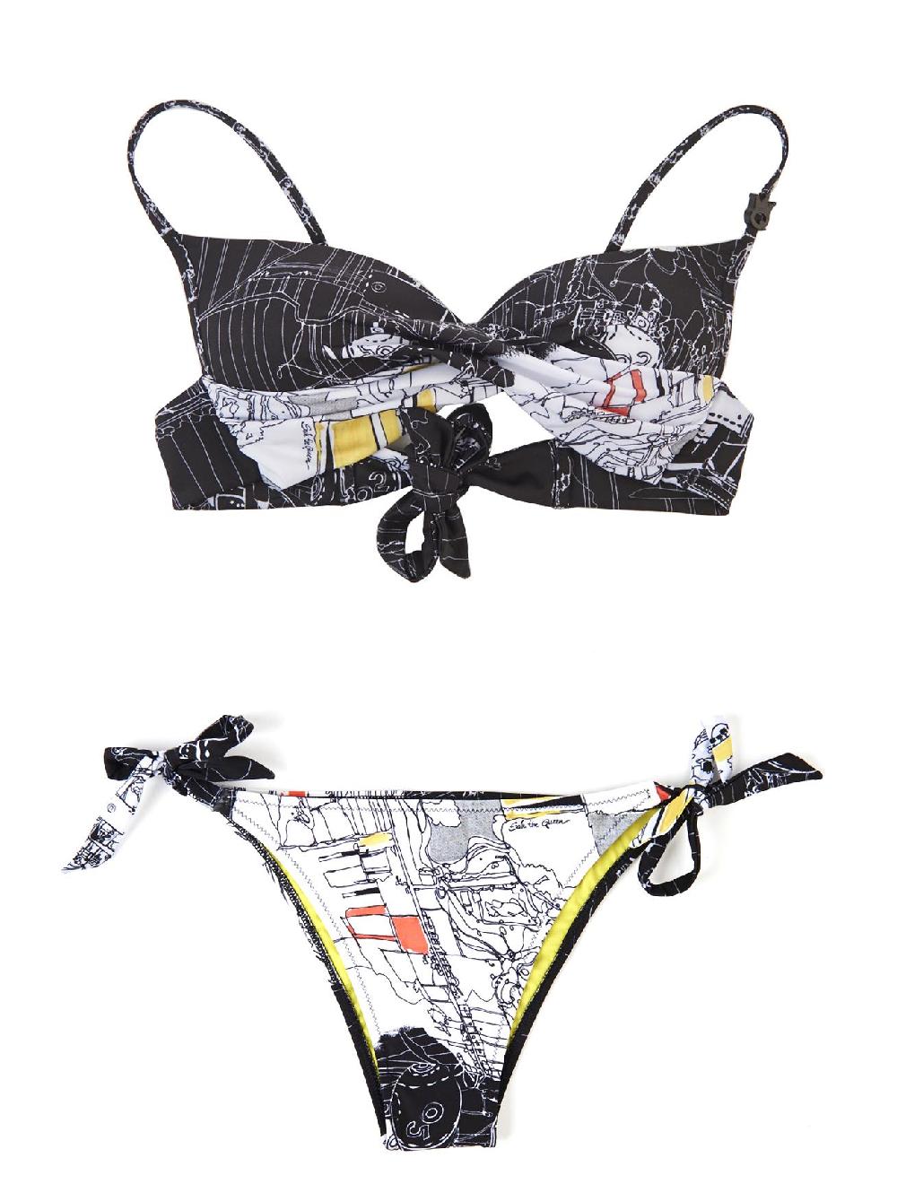 Save The Queen Bikini con reggiseno push-up e spalline a fantasia - Coppa B Duty-free