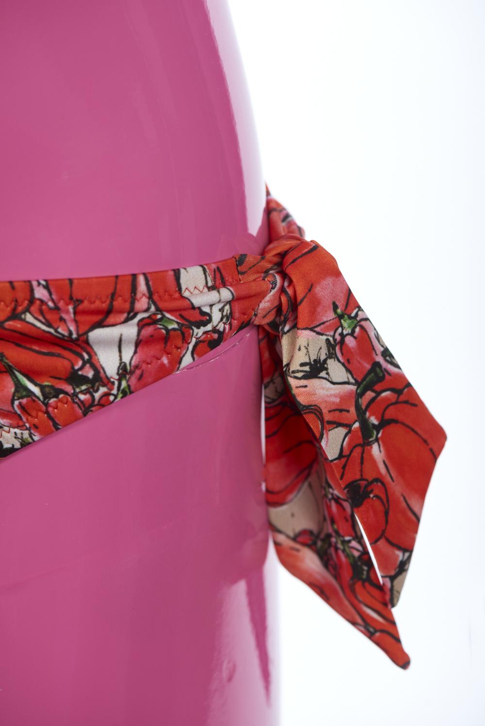 Save The Queen Bikini push up con stampa peperoni Italy