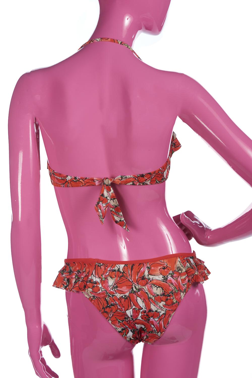 Save The Queen Bikini a fascia con stampa peperoni In Linea