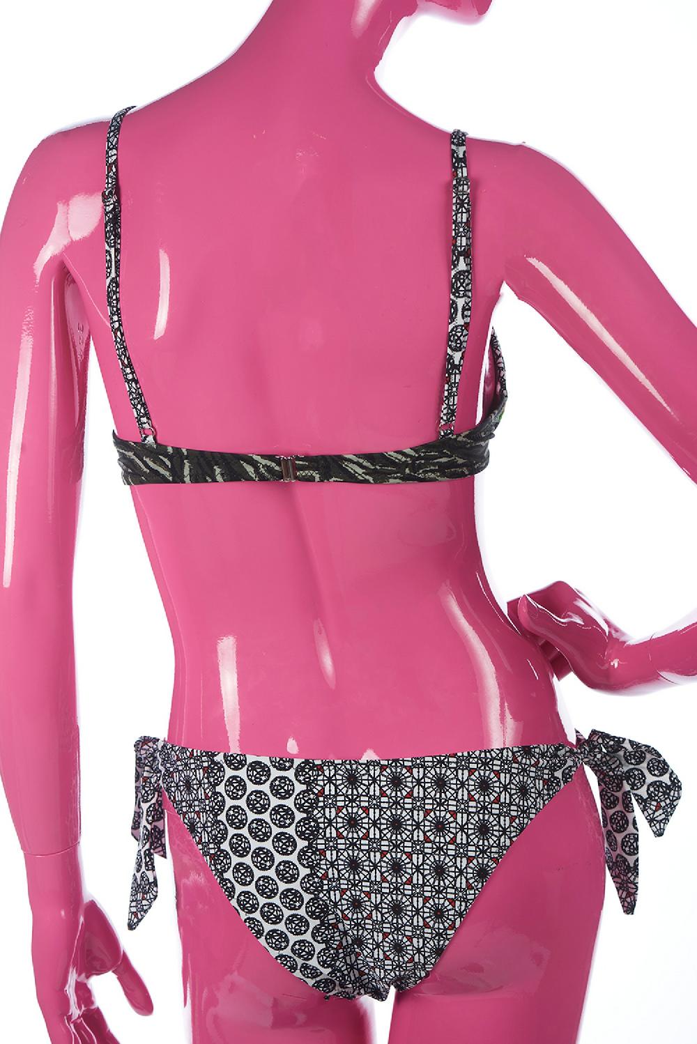Save The Queen Bikini con coppa con ferretti e stampa dedicata alla Savana Pezzi Unici