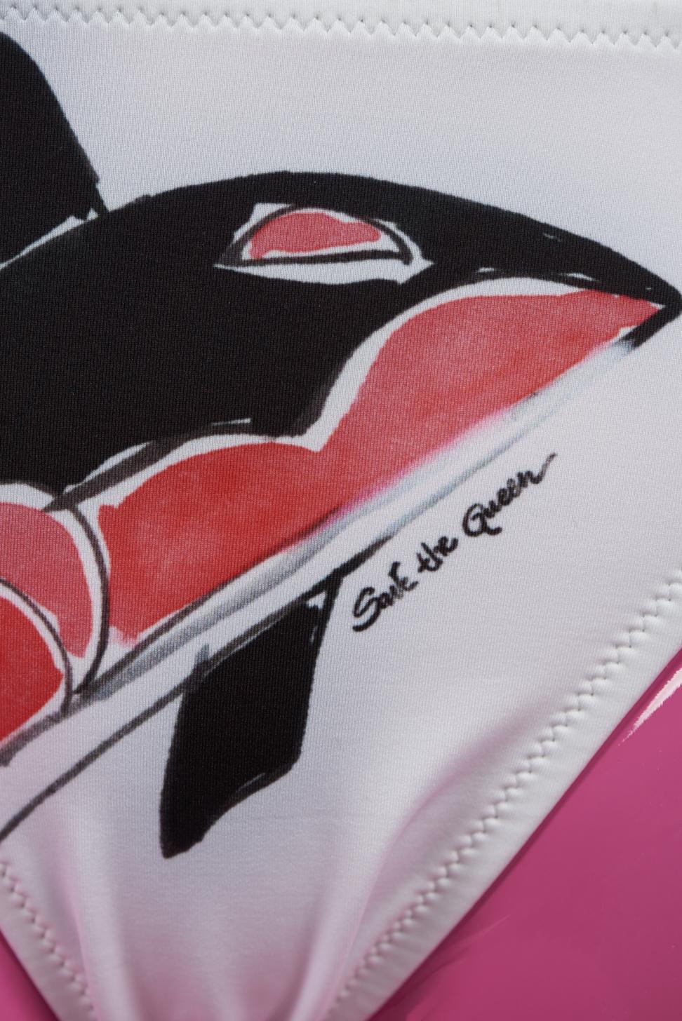 Save The Queen Bikini a fascia con stampa pesci Fino Al -60%
