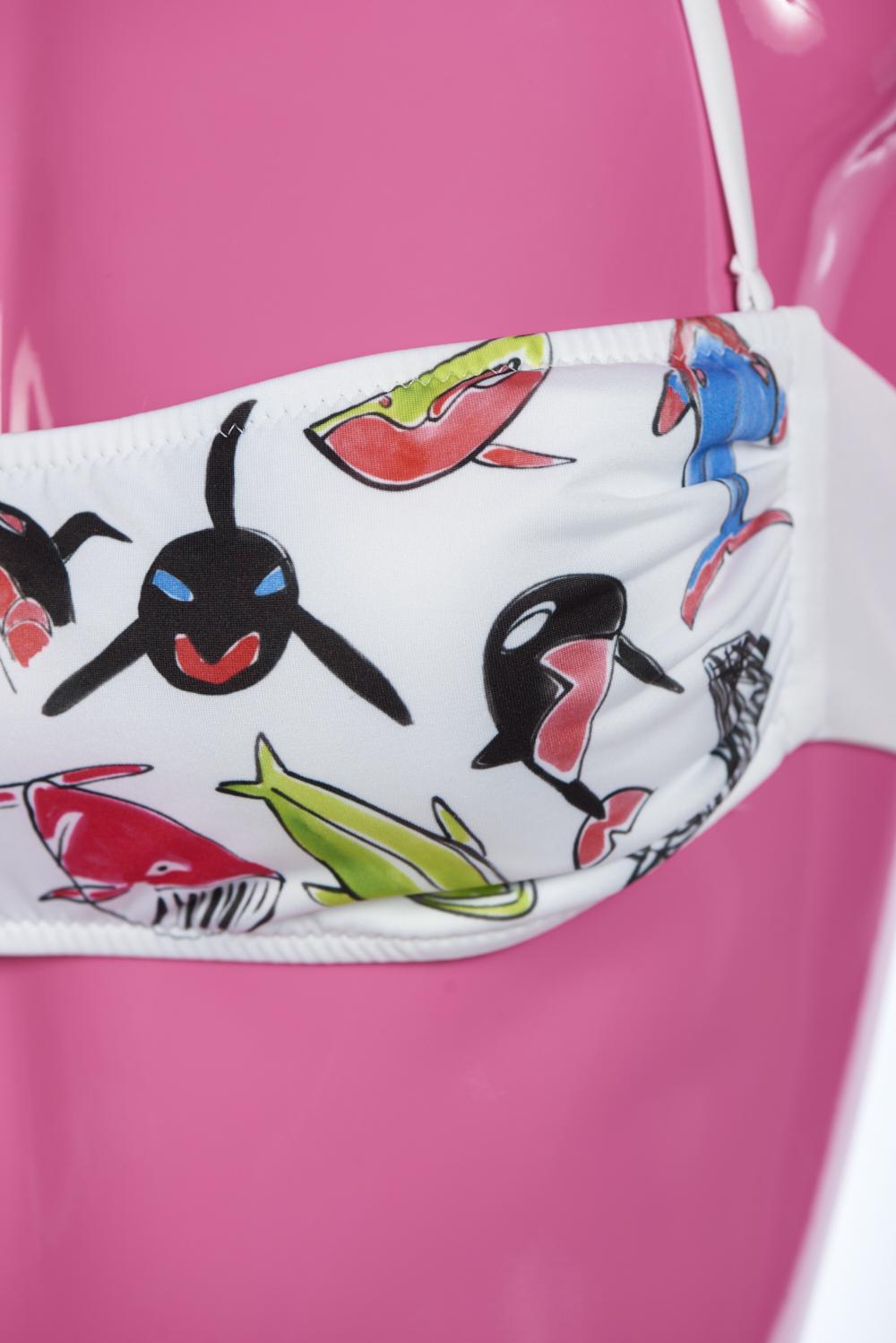 Save The Queen Bikini a fascia con stampa pesci Affare Del Giorno