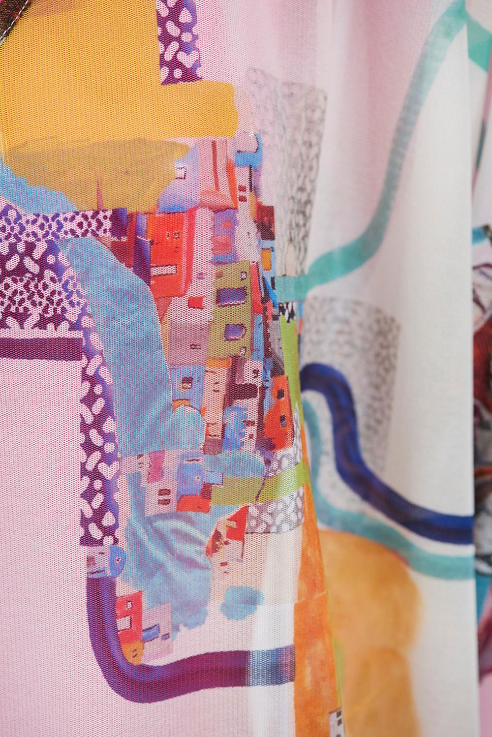 Save The Queen Kaftano copricostume con stampa dedicata all’arte contemporanea africana Saldi