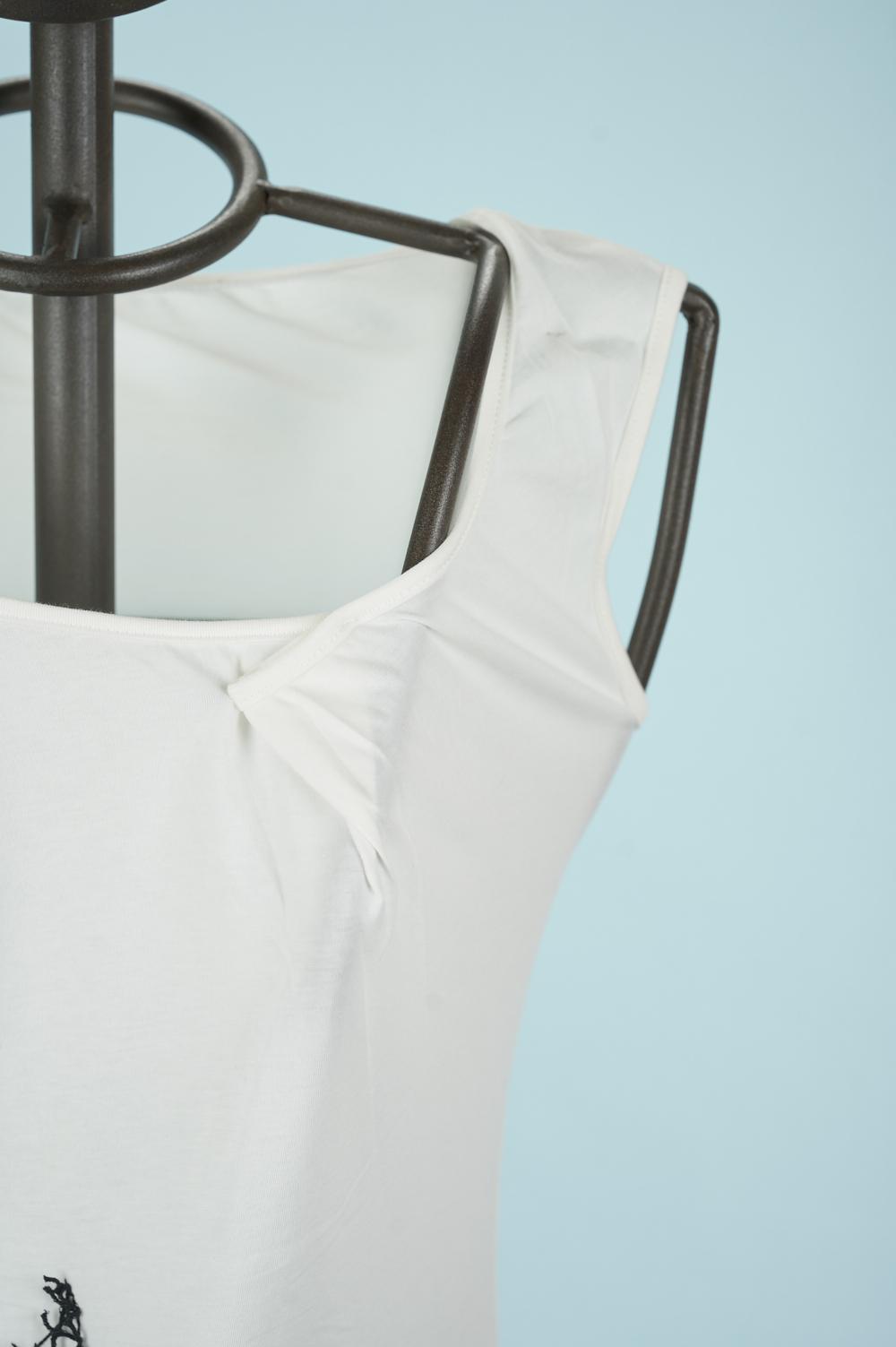 Save The Queen Top bianco ricamato Offerta esclusiva