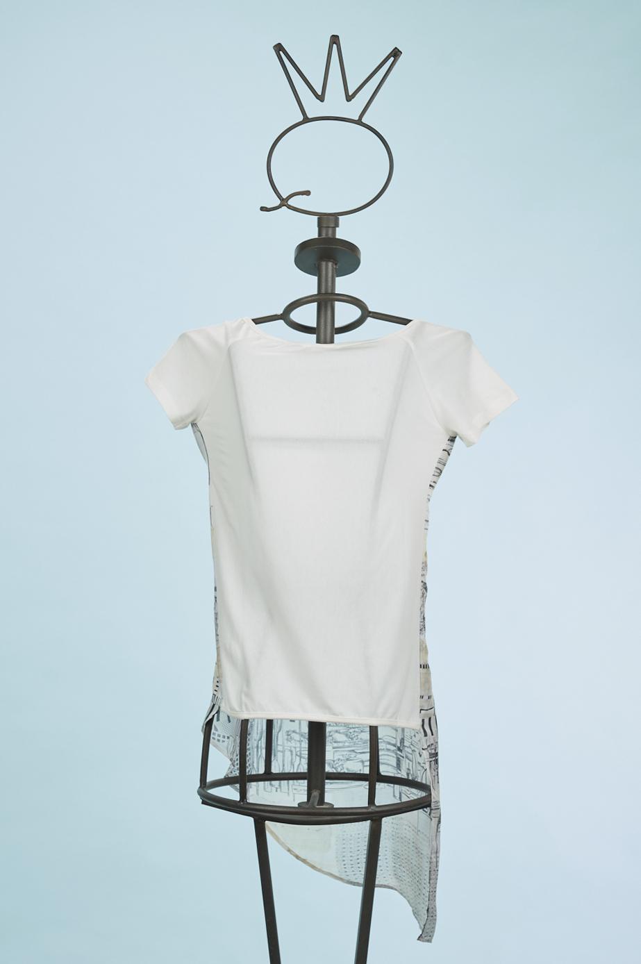 Save The Queen T-shirt in seta e cotone stampata Vendite stagionali