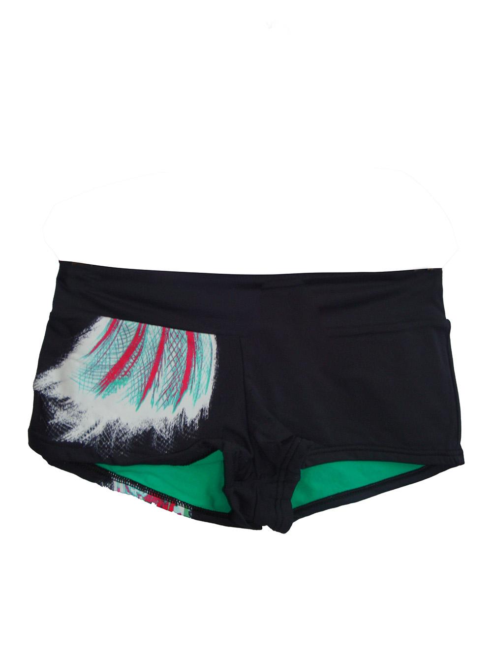 Save The Queen Pantaloncino nero con stampa fantasia In vendita