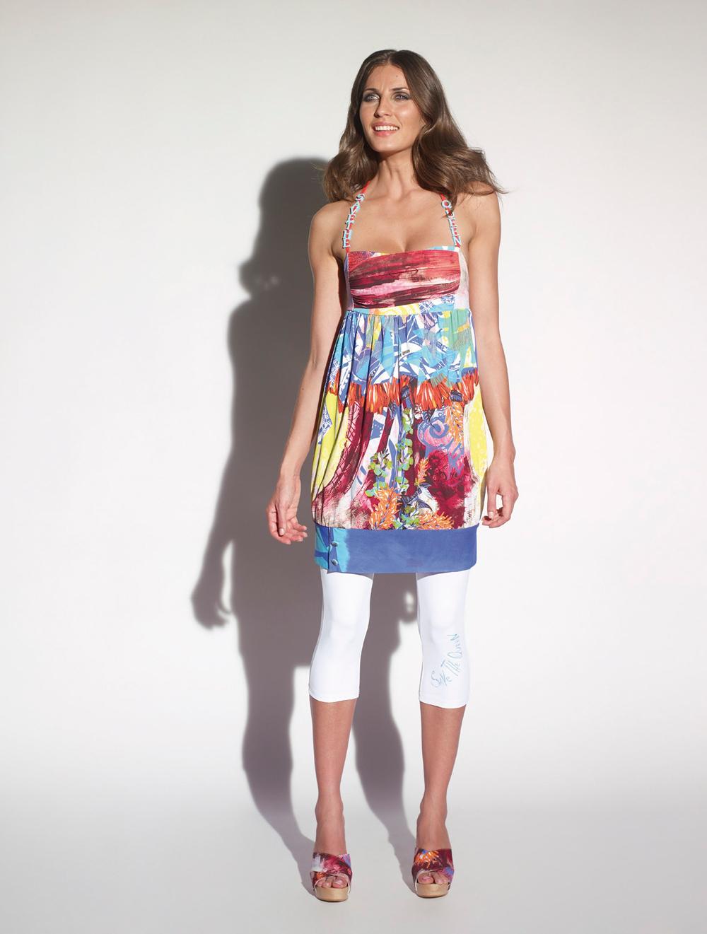 Save The Queen Leggings bianco in jersey con stampa Spedizione Gratuita
