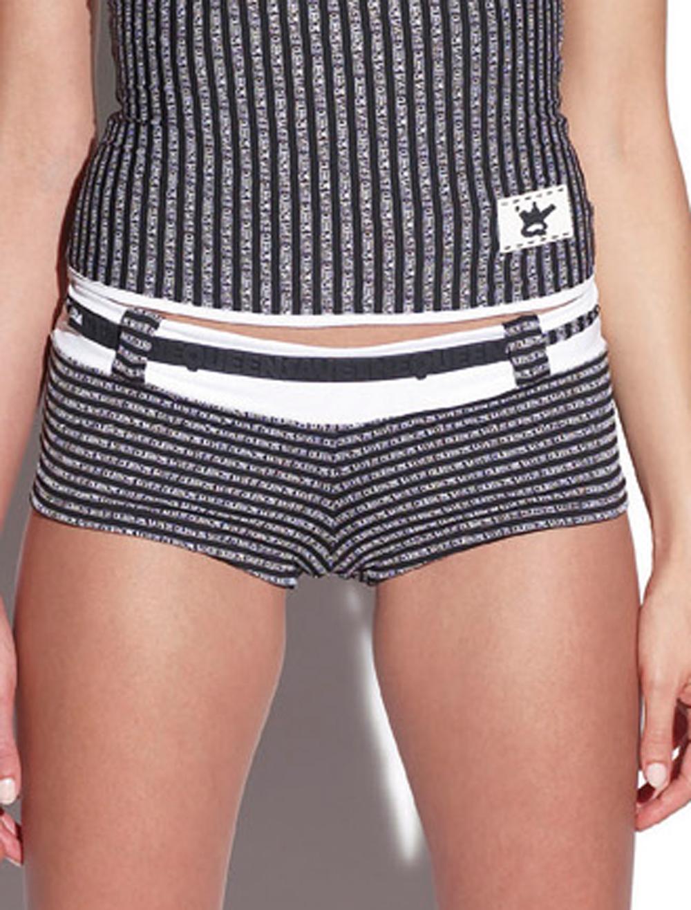 Save The Queen Shorts in jersey bianco e nero Soddisfazione Garantita