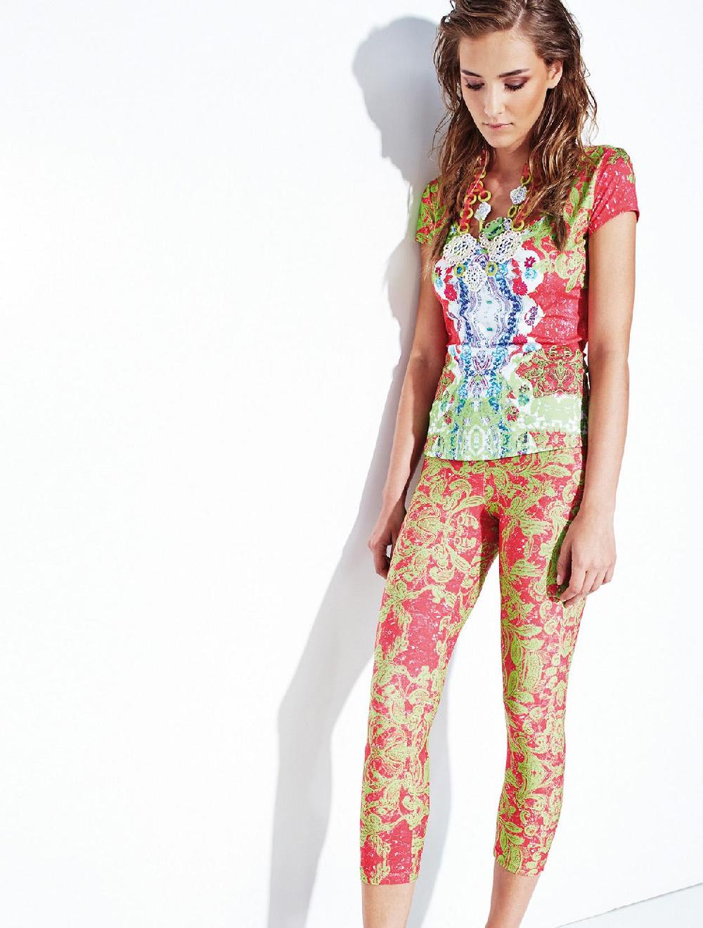 Save The Queen Leggings Capri con stampa fantasia Prezzo Ridotto