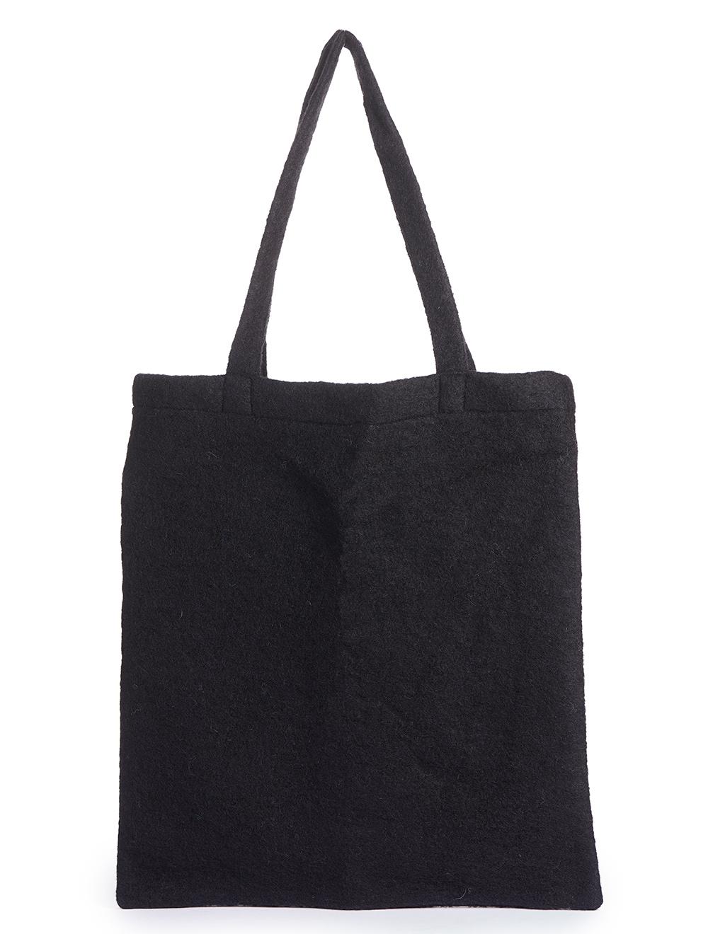 Save The Queen Borsa shopper in lana con ricamo Vendita Economica