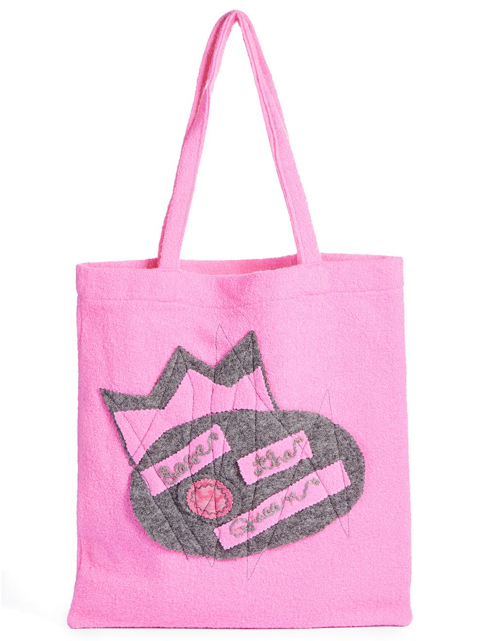 Save The Queen Borsa shopper in lana con ricamo I Più Venduti