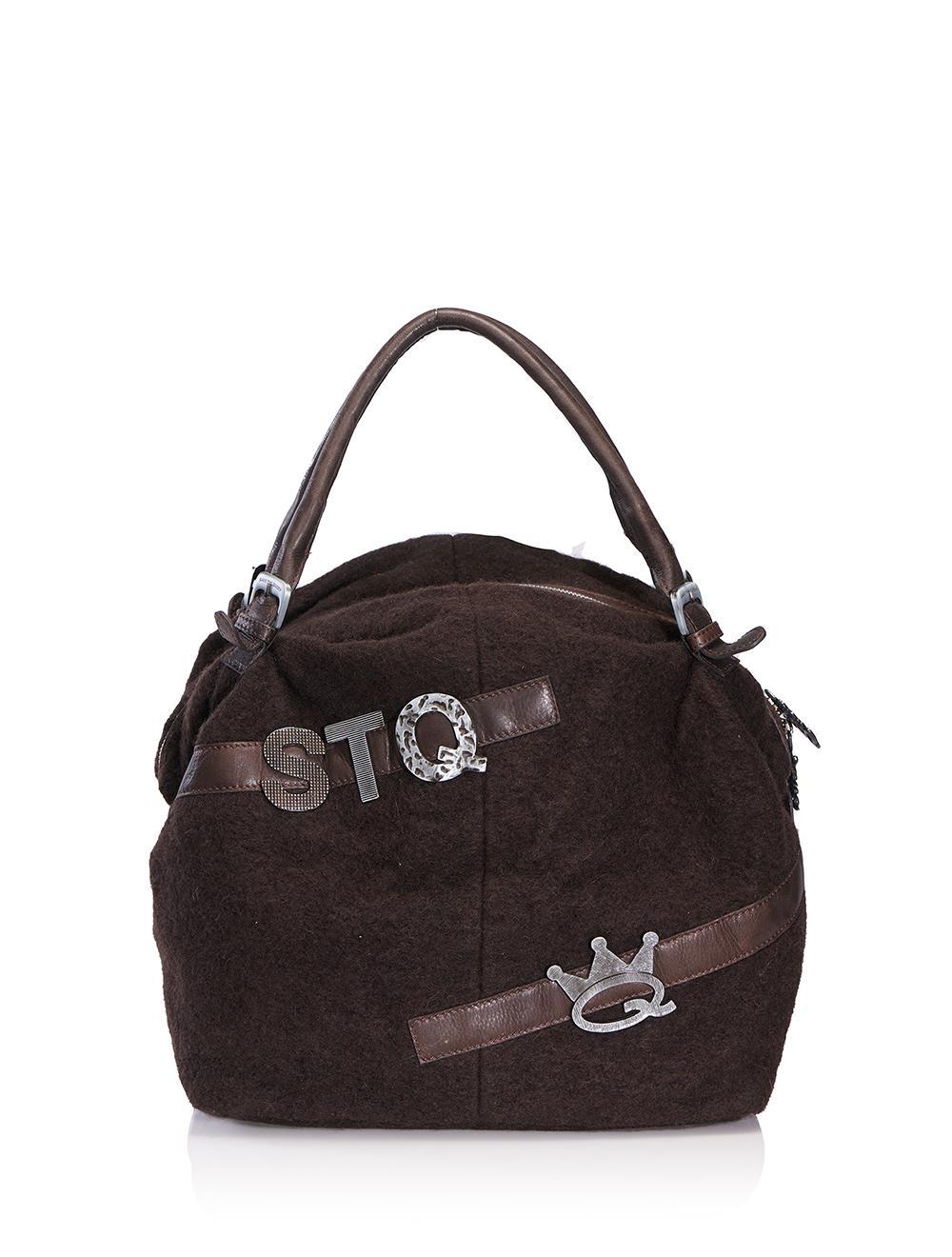 Save The Queen Borsa in lana e pelle Vendite Flash