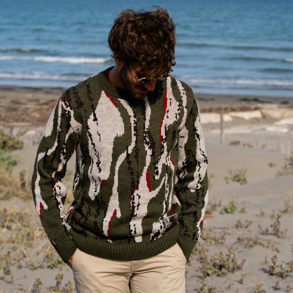 ﻿Seay / Maglione Allover Wood Tonga Fino Al -60%
