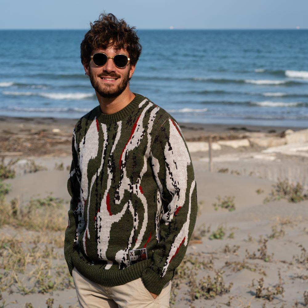 ﻿Seay / Maglione Allover Wood Tonga Fino Al -60%