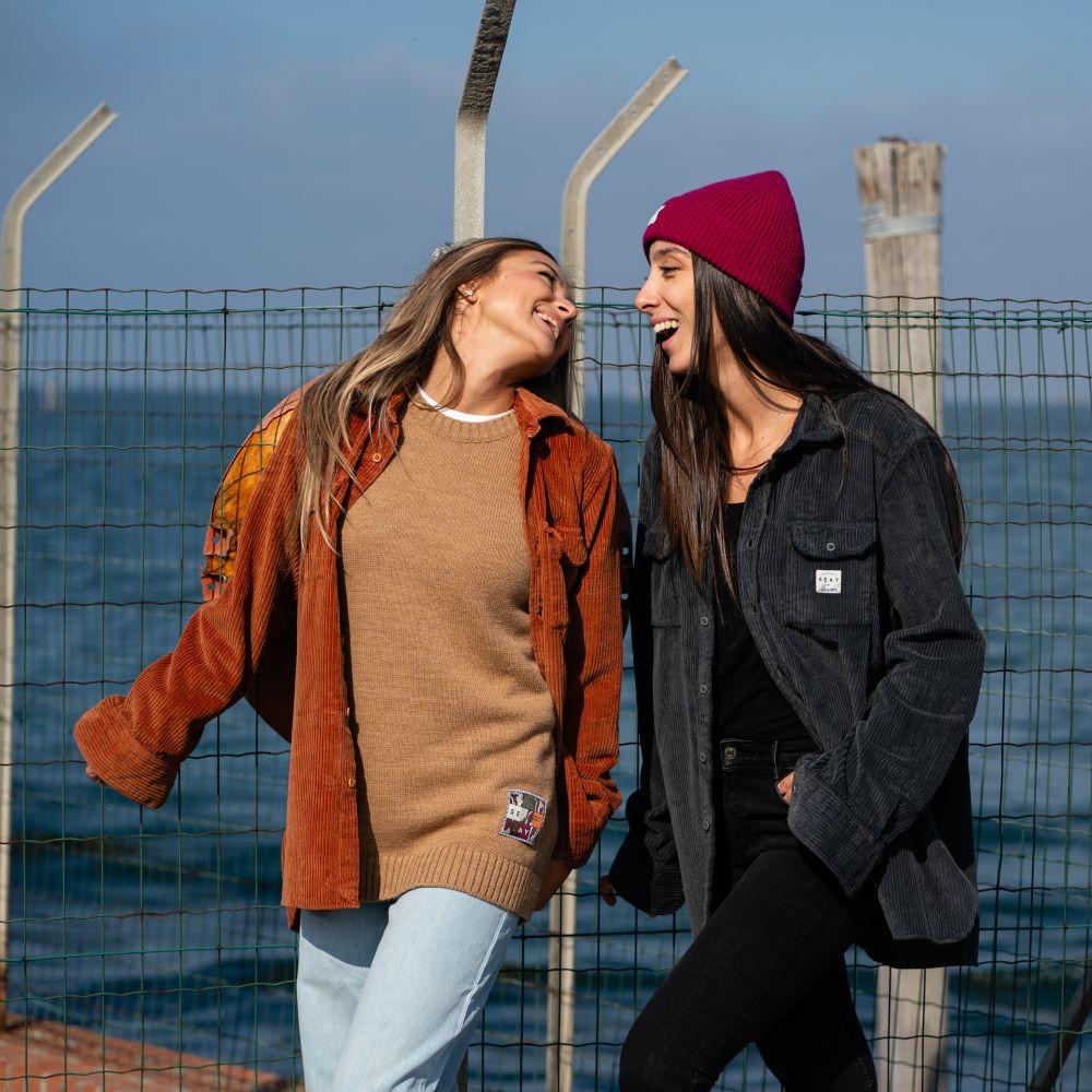 Seay / Camicia in Velluto a Coste Biscotto Delavé Novità