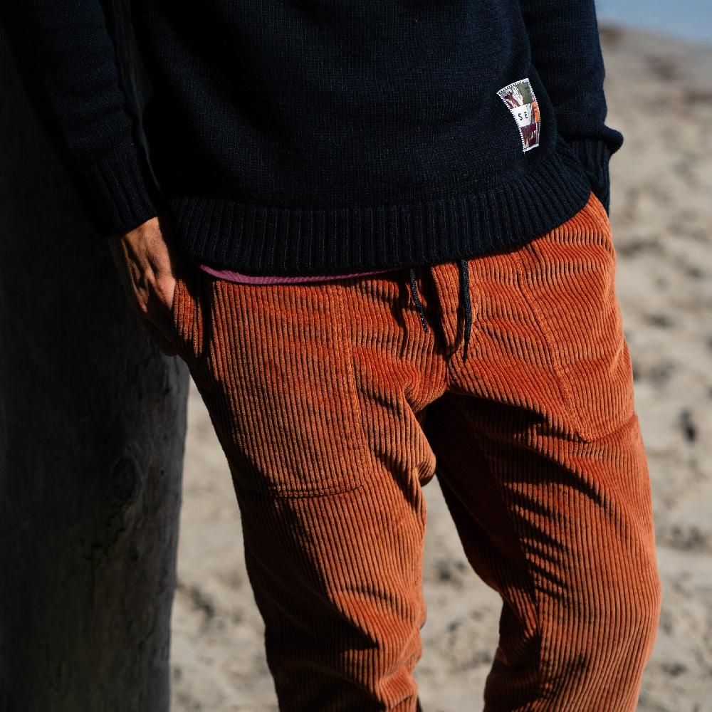 Seay / Pantalone Lungo Velluto Biscotto Vendita Calda