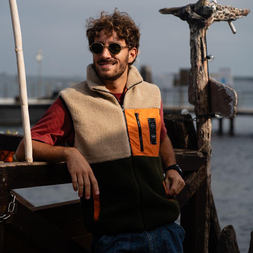 Seay / Gilet Teddy Sea Turtle & Natural Italy