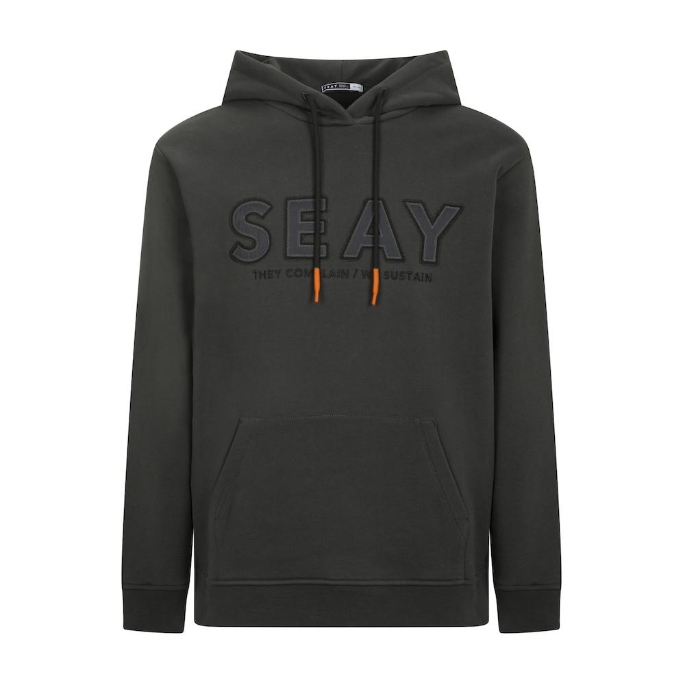 Seay / Felpa con Cappuccio Nera Delavé Italia