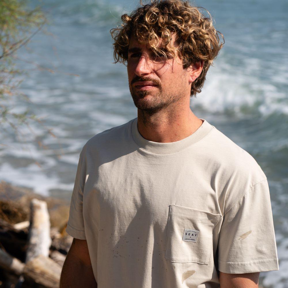 Seay / T-Shirt Cappuccino Delavé In Linea
