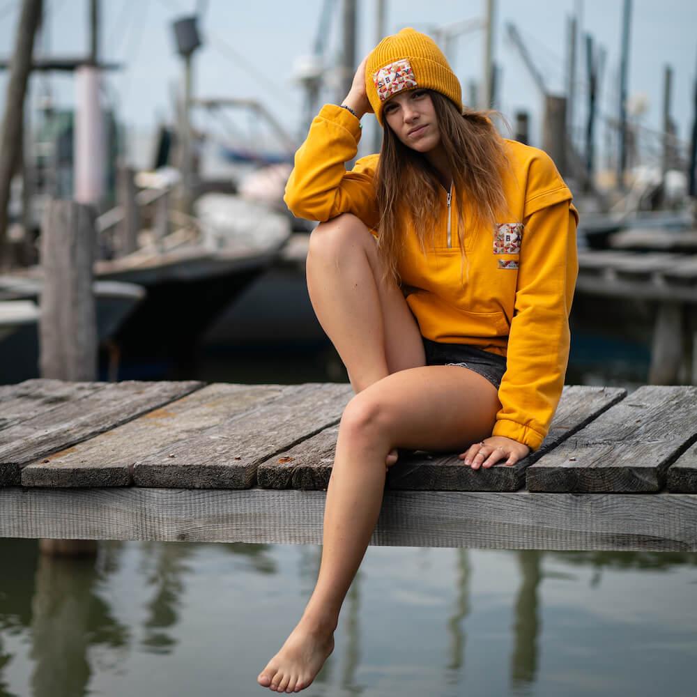 Seay / Cuffia Beanie Lana Ocra Promozione