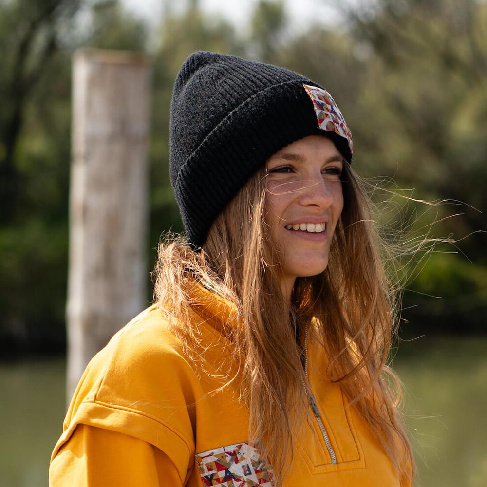 Seay / Cuffia Beanie Lana Nera Spedizione Gratuita