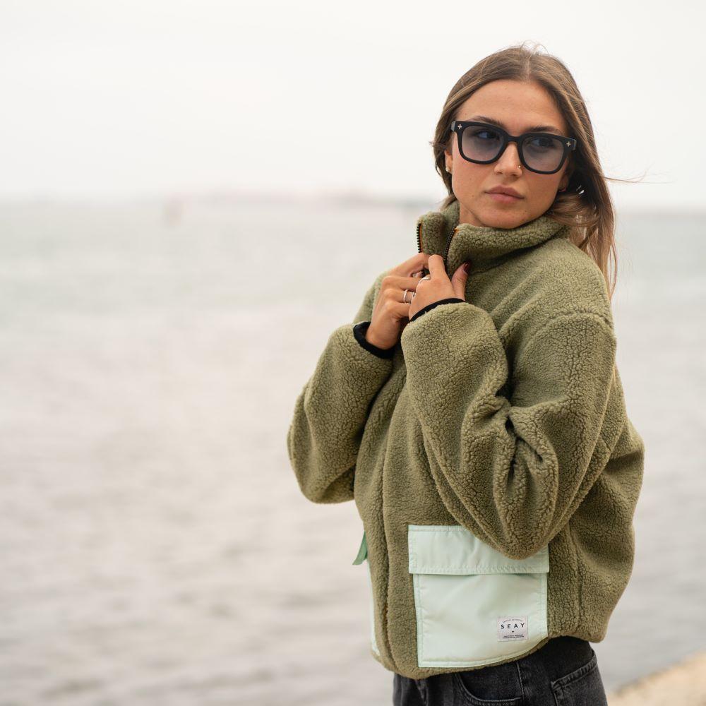 Seay / Giacca Teddy Verde Menta Pezzi Unici