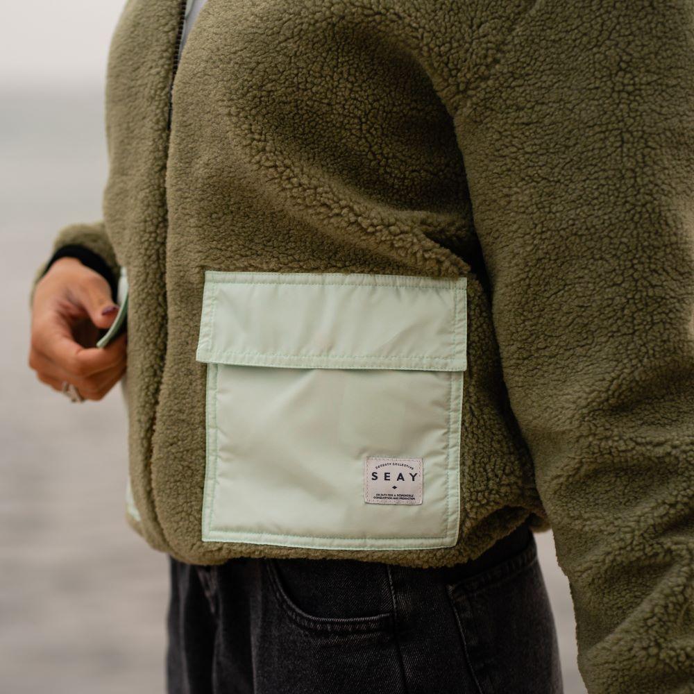 Seay / Giacca Teddy Verde Menta Pezzi Unici