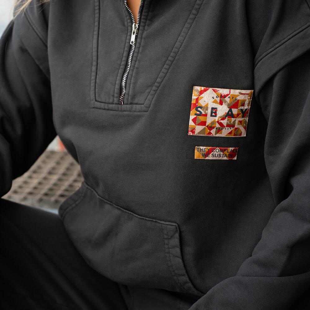 Seay / Felpa con Zip Nera Mandalay Acquista Ora