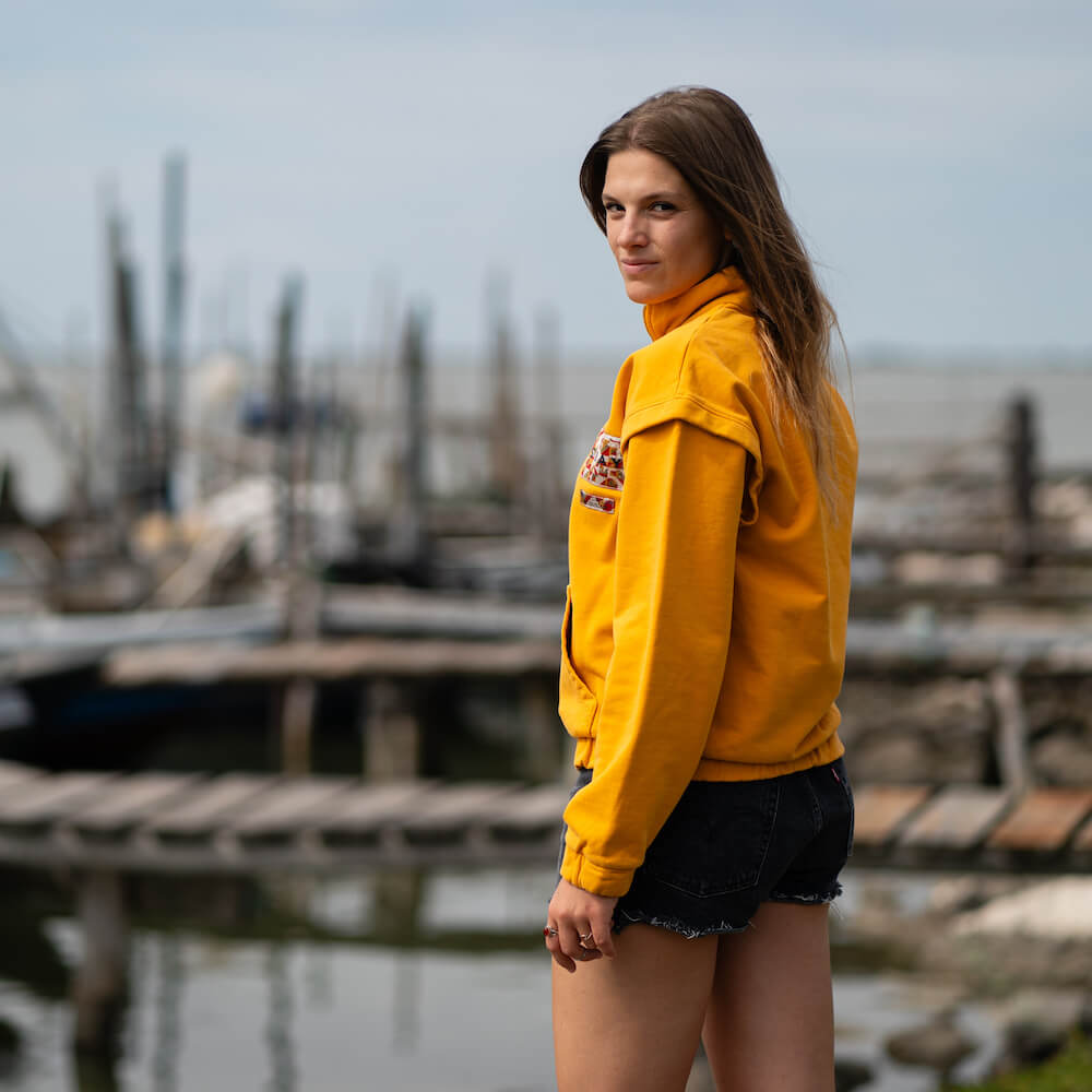 Seay / Felpa con Zip Ocra Mandalay Consegna Veloce