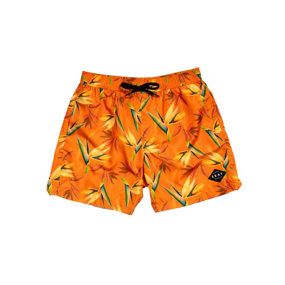 Seay / Costume da Bagno Medio Arancione Bird of Paradise Economico