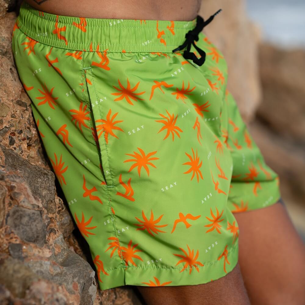 Seay / Costume da Bagno Corto Verde Symbols Saldi Di Fabbrica
