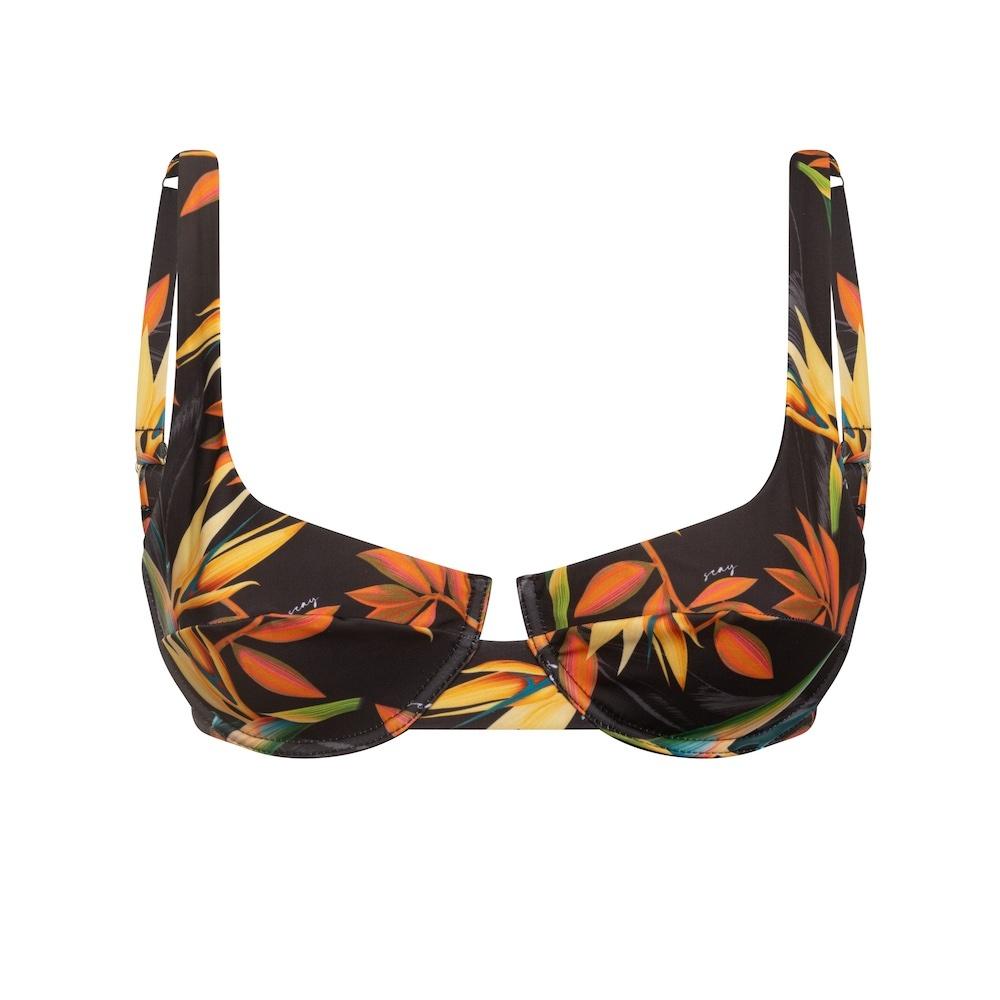 Seay / Top Bikini con Ferretto Nero Bird of Paradise Vendita