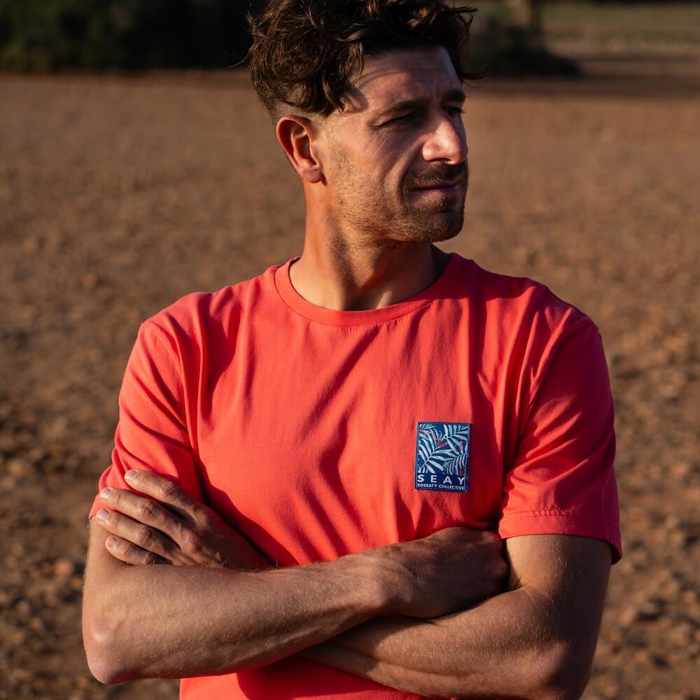 Seay / T-Shirt Rossa Bamboo Consegna Veloce