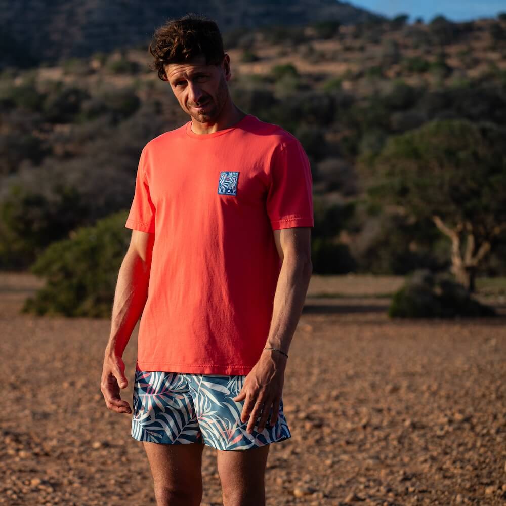 Seay / T-Shirt Rossa Bamboo Consegna Veloce