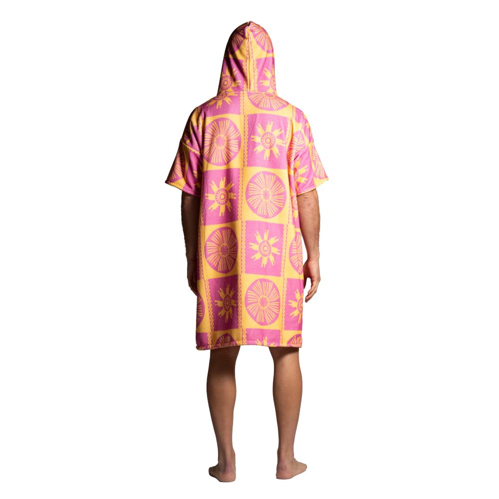 Seay / After Session Poncho Rosa Giallo Symbols Affare Del Giorno
