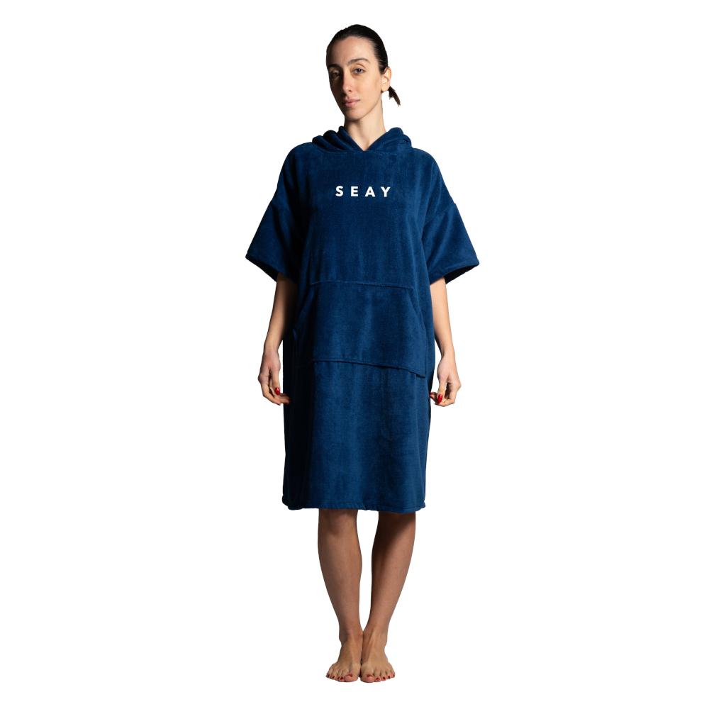 Seay / After Session Poncho Blu Prezzo Ridotto