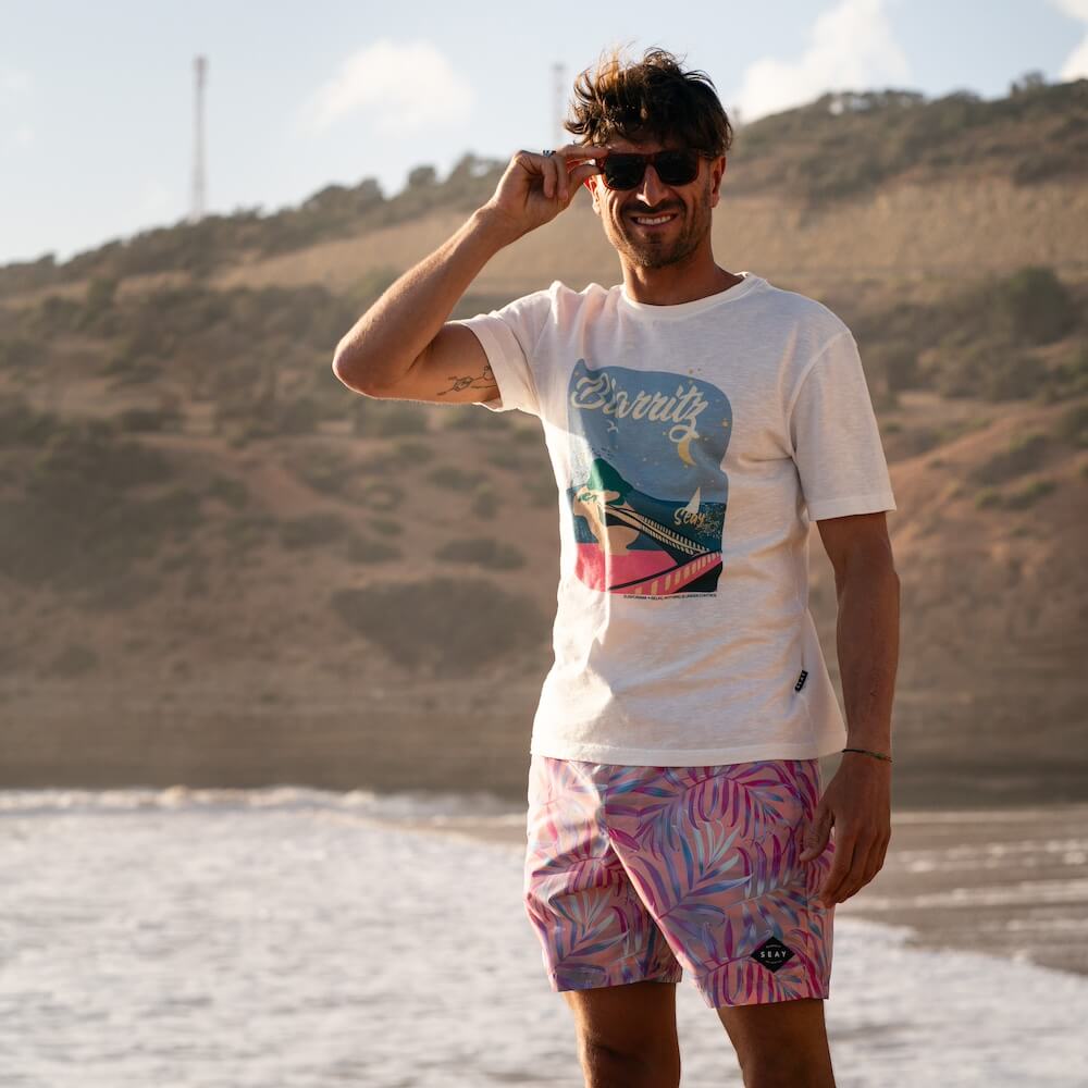 Seay / T-Shirt Bianca Biarritz Sconto
