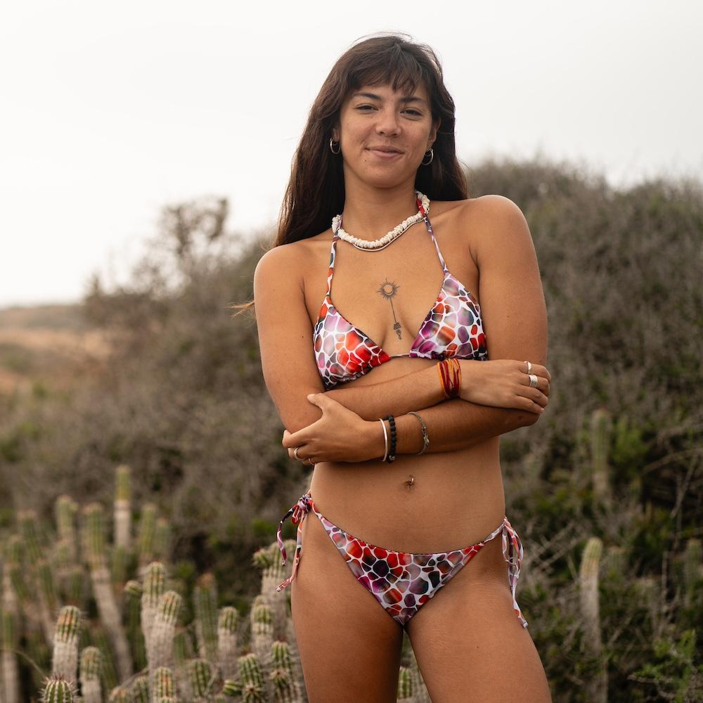 Seay / Triangolo Bikini Reversibile Nero Zebra & Giraffa Online