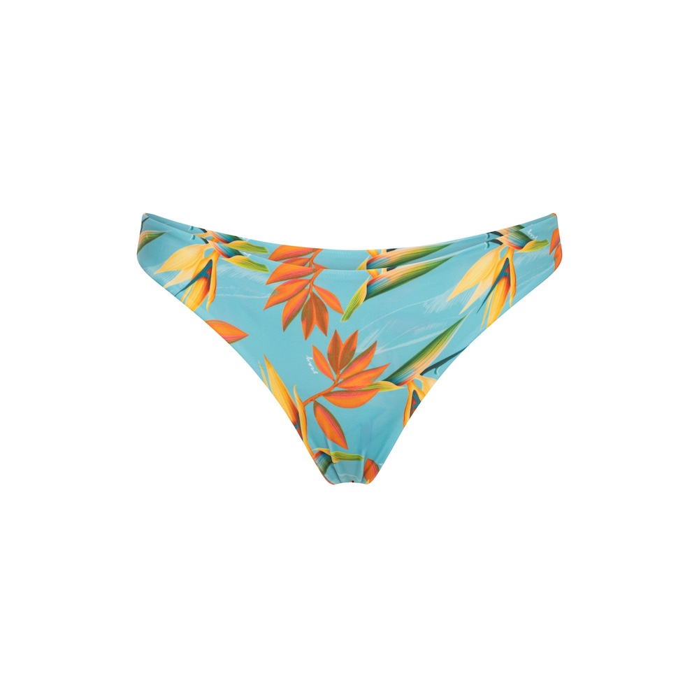 Seay / Slip Bikini Reversibile Azzurro Verde Bird of Paradise Nuova