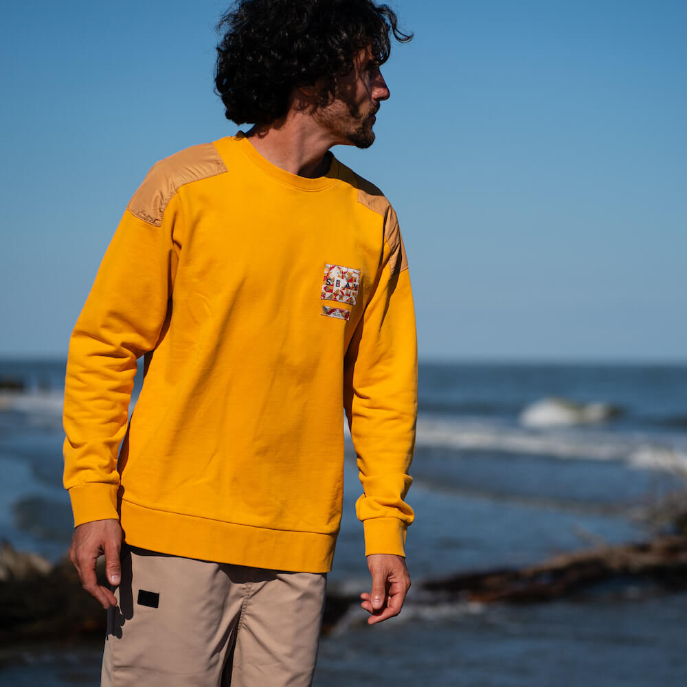 Seay / Felpa Girocollo Ocra Huntington Online Outlet
