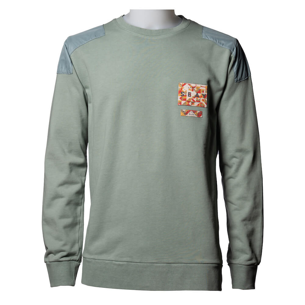 Seay / Felpa Girocollo Verde Huntington Prezzo Ridotto