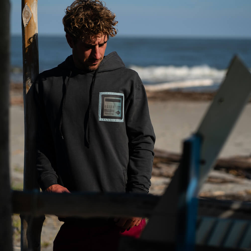 Seay / Felpa con Cappuccio Nera Siargao Presa