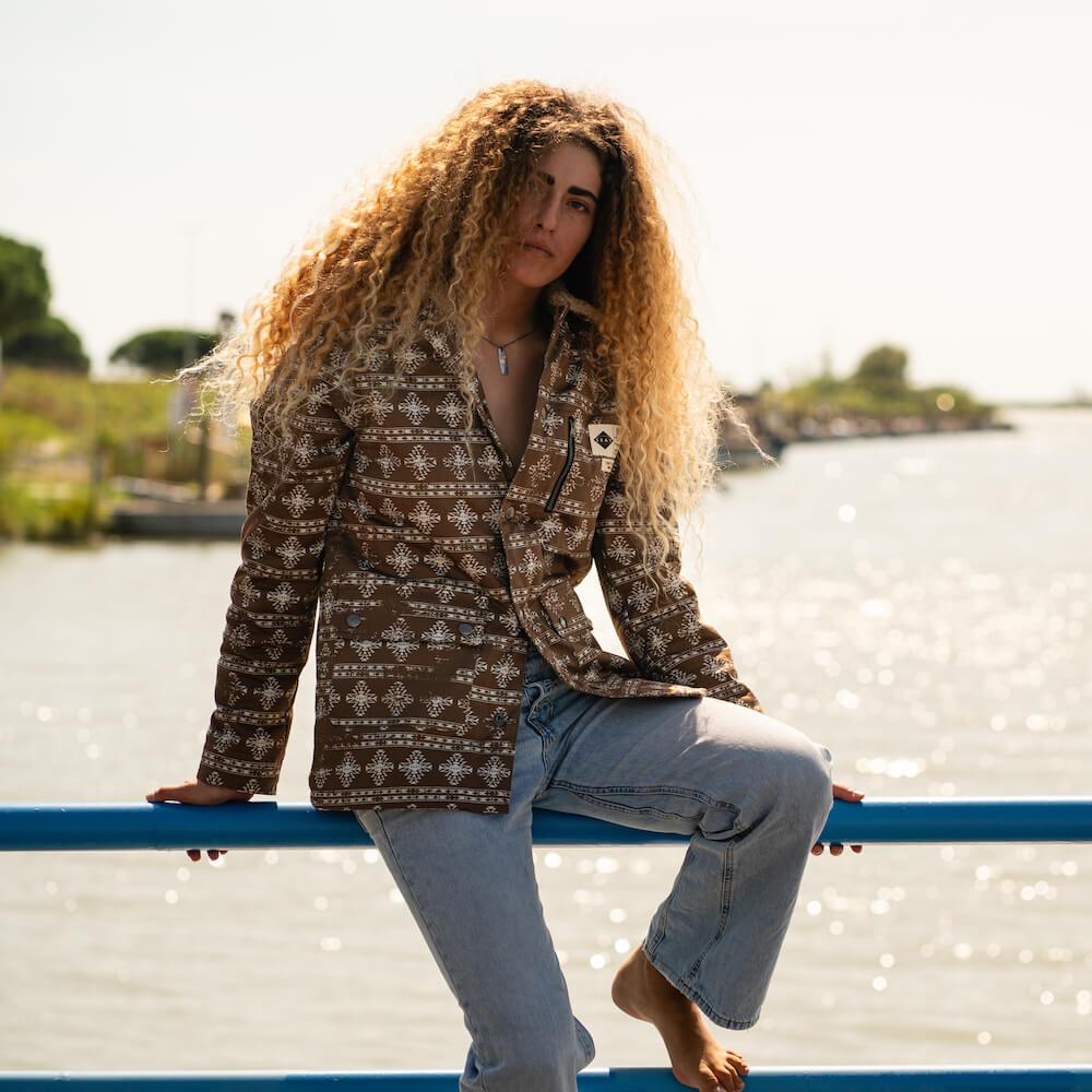 Seay / Giacca Denim Orsetto Marrone Laguna Offerte speciali