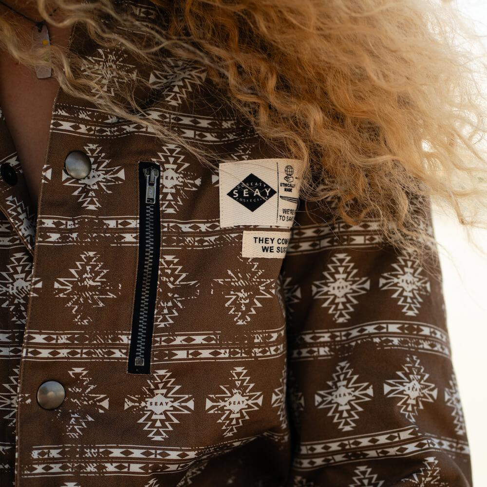 Seay / Giacca Denim Orsetto Marrone Laguna Offerte speciali