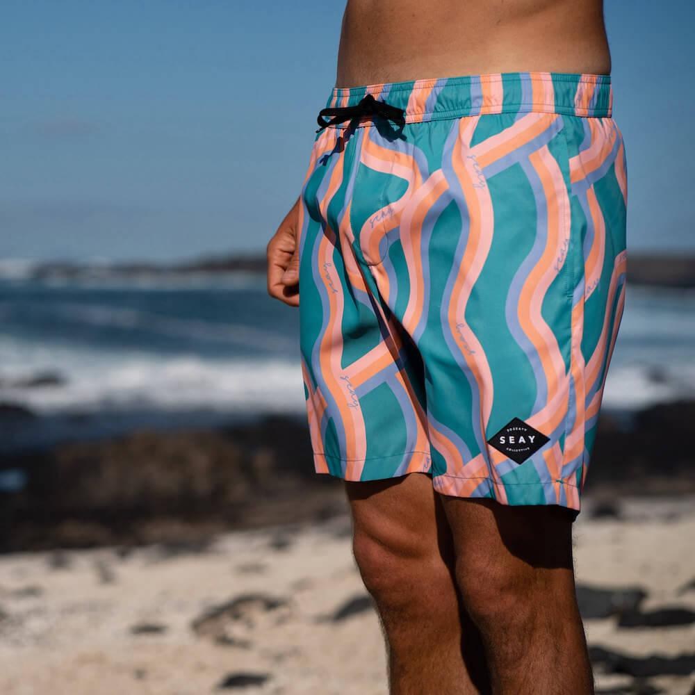 Seay / Swim Boxer Medio Verde Onde Akau Esporta salva