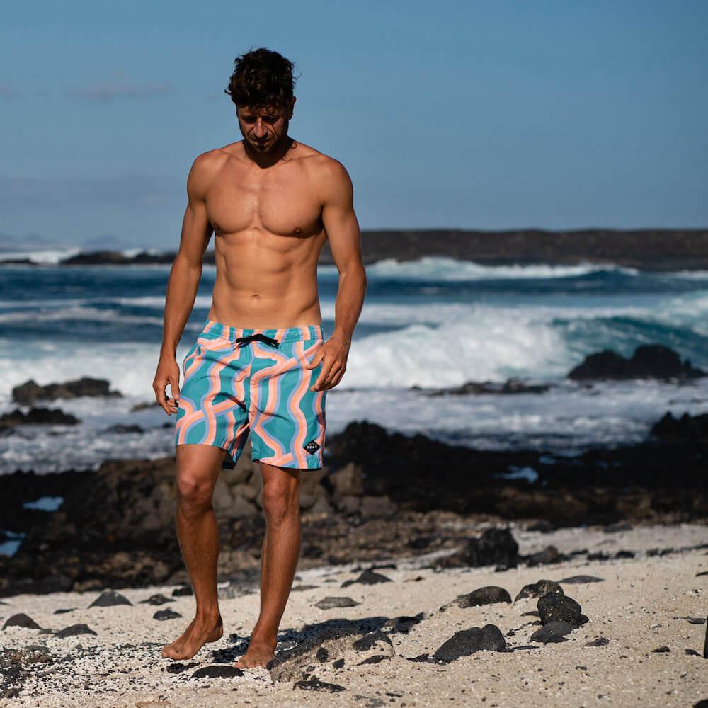 Seay / Swim Boxer Medio Verde Onde Akau Esporta salva